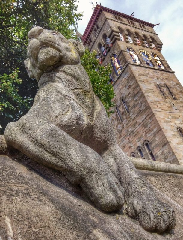The lioness watches over Cardiff Castle